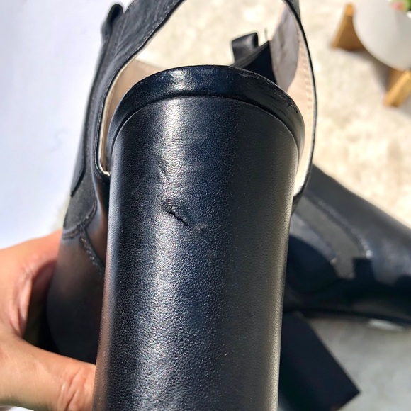 Cole Haan | Black W06974 Basel Open Toe Block Heel - Picture 11 of 11